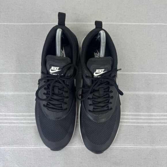 Women’s Nike Air Max Thea Lace Up Running Shoes Sneakers Black Summit White 9.5 - Picture 7 of 14